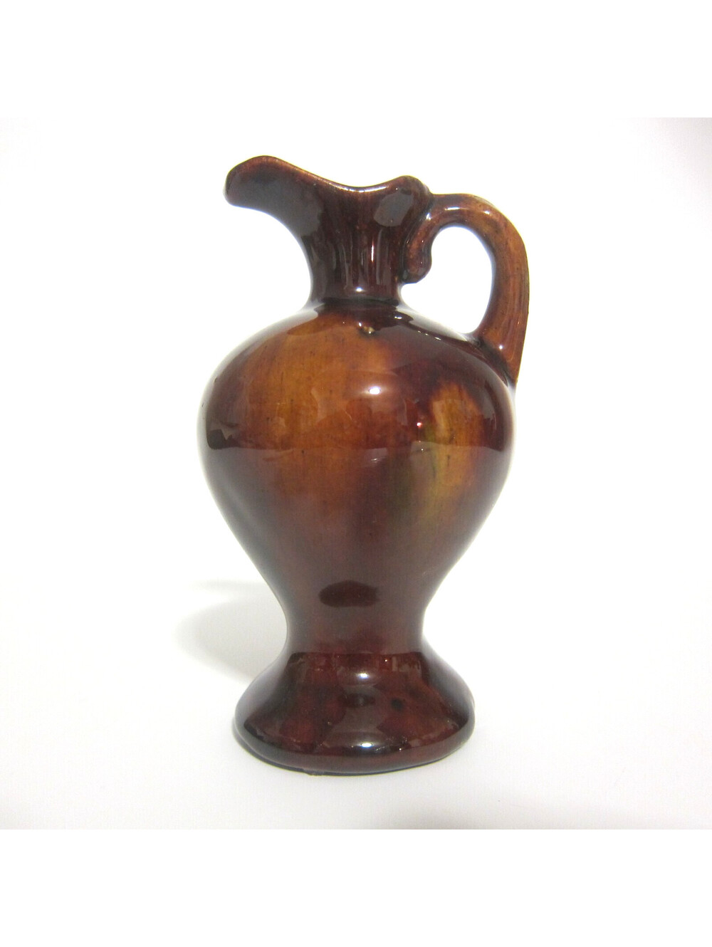 Antique Cambridge Art Pottery Ewer Standard Glaze 4.75" Small Pitcher Ohio c1902